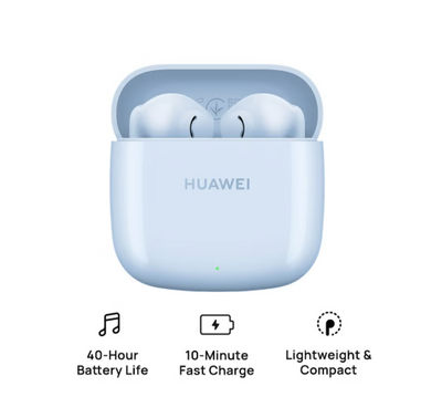 FreeBuds SE 2 In-ear Earphones, True Wireless Earbuds, 40-Hour Battery Life, 3 Hours of Music Playback on a 10-Minute Charge, Compact and Comfortable Isle Blue