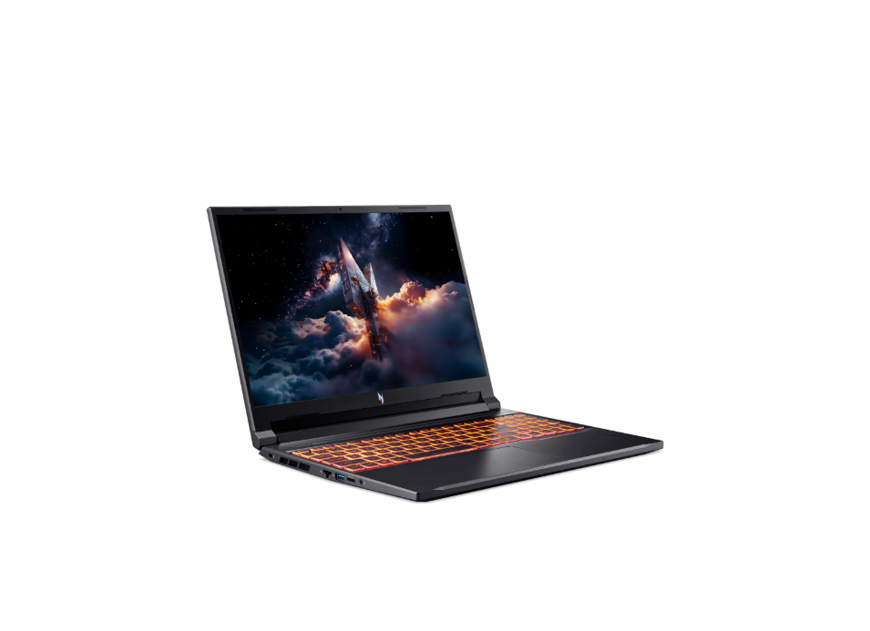 Acer Nitro V 16 AI WUXGA (1920 x 1200) IPS 180Hz Gaming Laptop AI PC, AMD Ryzen 5 240 Processor, NVIDIA® GeForce RTX™ 5050 8GB GDDR7 VRAM, 16GB RAM, 512GB SSD, Obsidian Black