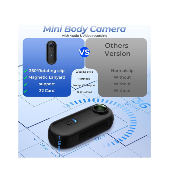 4k Action Camera,Mini Vlogging Camera,Small Body Camera with IPX7 Waterproof,Underwater Camcorder,Hands-Free POV Recording, Helmet Cam for Cycling, Motorcycle(32G Card)