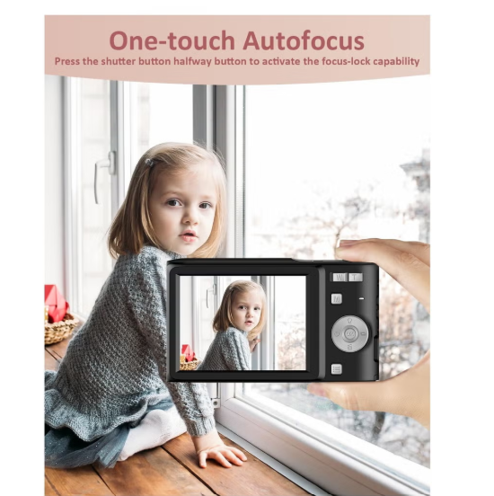 Digital Camera, 50MP Full HD 1080P Camera with 16x Zoom Anti-Shake, Compact Camera for Teens Girls Boys, Kids Camera with 32GB SD Card