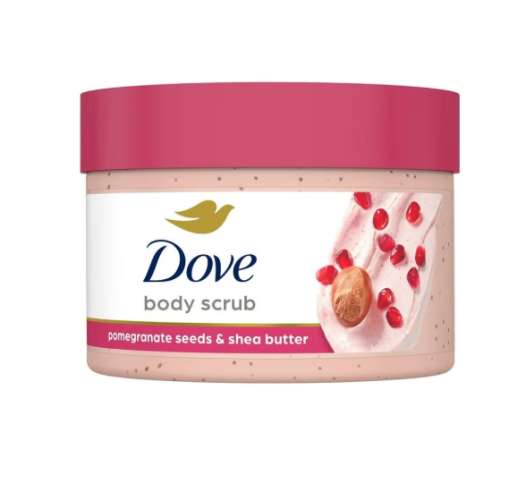 Body Polish Exfoliating Scrub Moisturizing Shea Butter And Pomegranate Seeds Nourishes Conditions Soft Skin Sulphate Free 298g