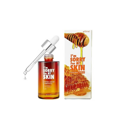 I'm Sorry for My Skin Facial Skin Ampoule, Korean Skin Care Serum for Face with Propolis, Adenosine and Niacinamide, Anti-Wrinkle & Nourishing Effect (Honey Beam Ampoule), 30ml