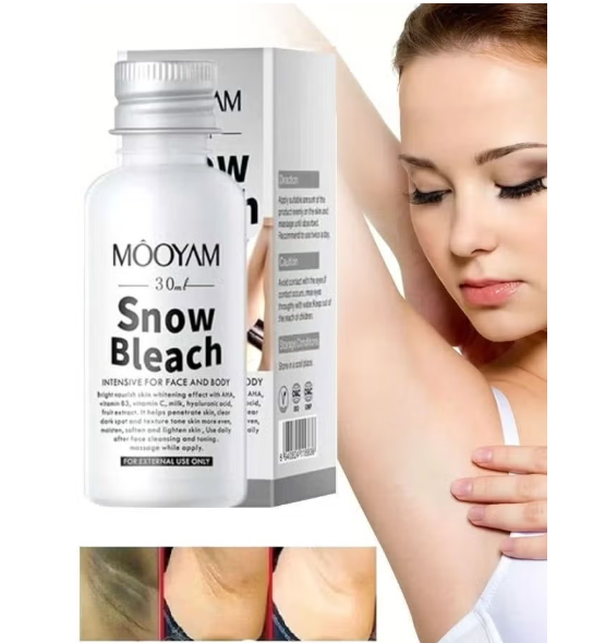 Snow Bleach Cream Dark Spot Corrector for Underarms, Skin Tone Bleaching Cream 30ml
