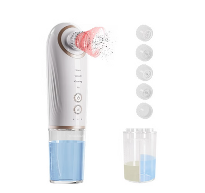 Hydrafacial Blackhead Vacuum, Portable Blackhead Remover with Hot & Cold Care, 5 Modes, 3 Suction Levels for Acne, Oil, and Makeup Residue Removal