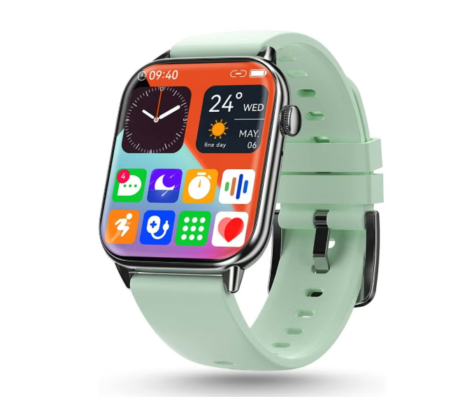 Orion Max, Wireless Charging, 1.91"HD Screen, Metallic Body, BT Calling, Fitness Tracker, Sleep & Heart Rate Monitor, 100+ Sport Modes, Smartwatch for Men - Mint Green