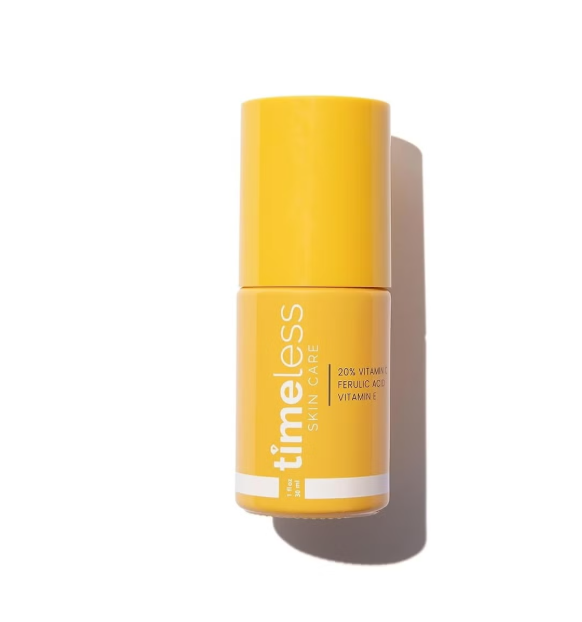 Timeless Skin Care 20% Vitamin C + E Ferulic Acid Serum - 1 Fl Oz - Lightweight, Non-Greasy Formula - Use Daily to Brighten, Restore & Correct Skin - Recommended for All Skin Types