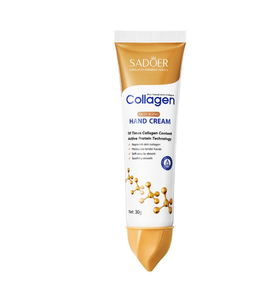 Collagen Anti-Acing Hand Cream, Nourishing Whitening Moisturizing Skin Care Cream, Fast Absorbing Anti Ageing Hand Cream, Smooth and Soft Skin Crack Repair Cream To Remove Wrinkles Darkness, 30g