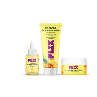 Pineapple Pigmentation Skincare Kit For Dark Spot Removal Facewash, Face Serum and Moisturizer Combo for Women And Men, Pack of 3