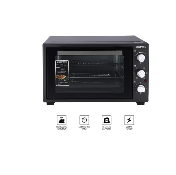 6-IN-1 Multi-Functional Counter Top Electric Kitchen Oven With Powerful Rotisserie