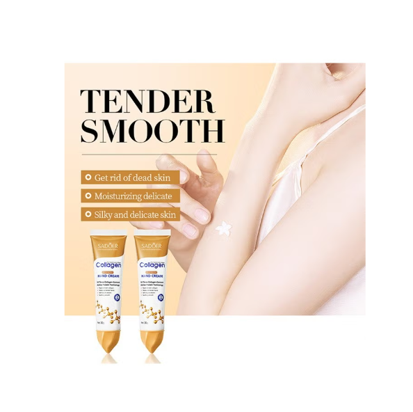 Collagen Anti-Acing Hand Cream, Nourishing Whitening Moisturizing Skin Care Cream, Fast Absorbing Anti Ageing Hand Cream, Smooth and Soft Skin Crack Repair Cream To Remove Wrinkles Darkness, 30g