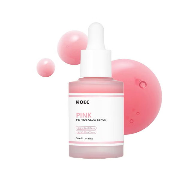 Pink Peptide Serum, Pink Peptide Glow Serum,Niacinamide, Hydrating & Moisturizing & Firming, Uneven Skin Tone, Dark Spot Care,30ml